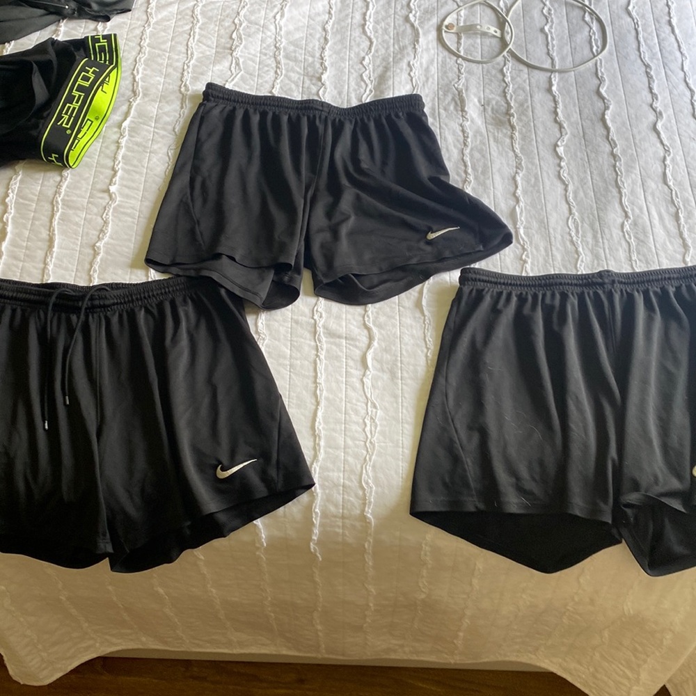 Size large and medium women's soccer shorts